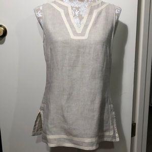 Linen sleeveless top-size Small